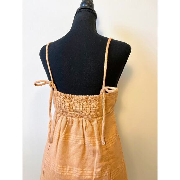 Free People Go Go Em Skort Romper Endless Summer Peach XS/Small Striped Canvas - Picture 6 of 6